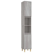 Mobile bagno 30 x 30 x 190 cm in legno ingegnerizzato grigio 02_0006539
