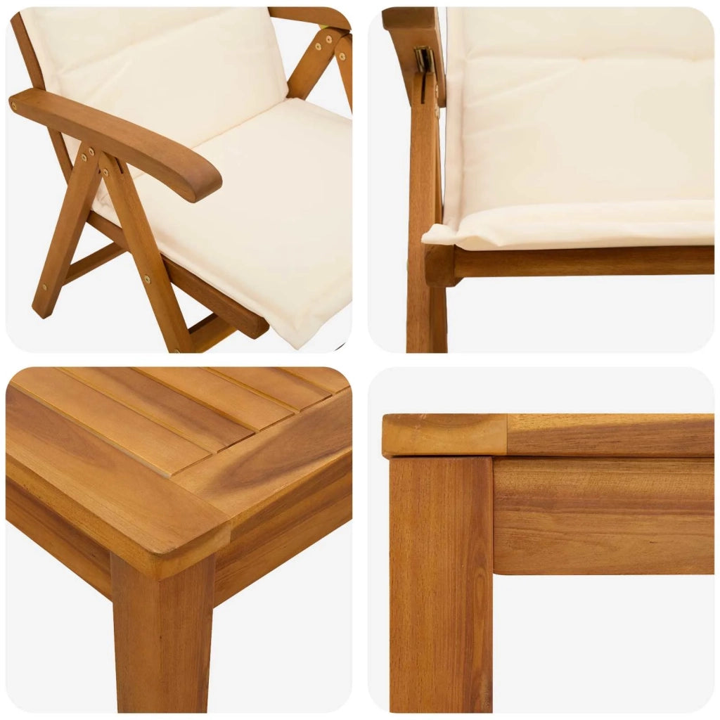 Set da pranzo da giardino 3 pezzi 3 pz Naturale 3434602