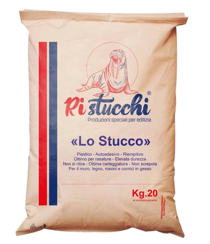 STUCCO IN POLVERE 'LO STUCCO' 5 kg - 4 pezzi- RISANAMUR