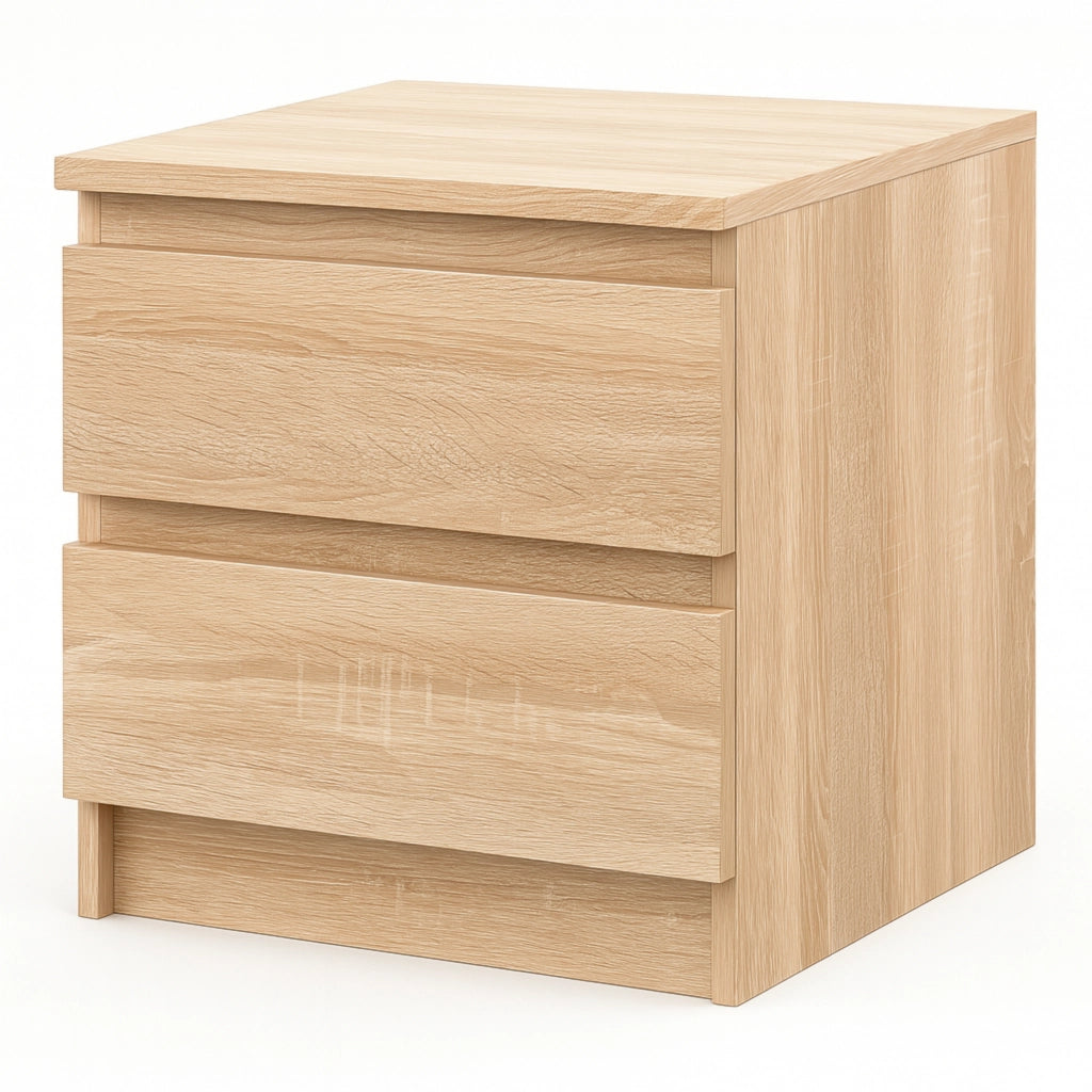 Commode SOLA - Rovere Sonoma - 2 Cassetti - Larghezza 40 cm, Altezza 50 cm, Profondit? 43 cm