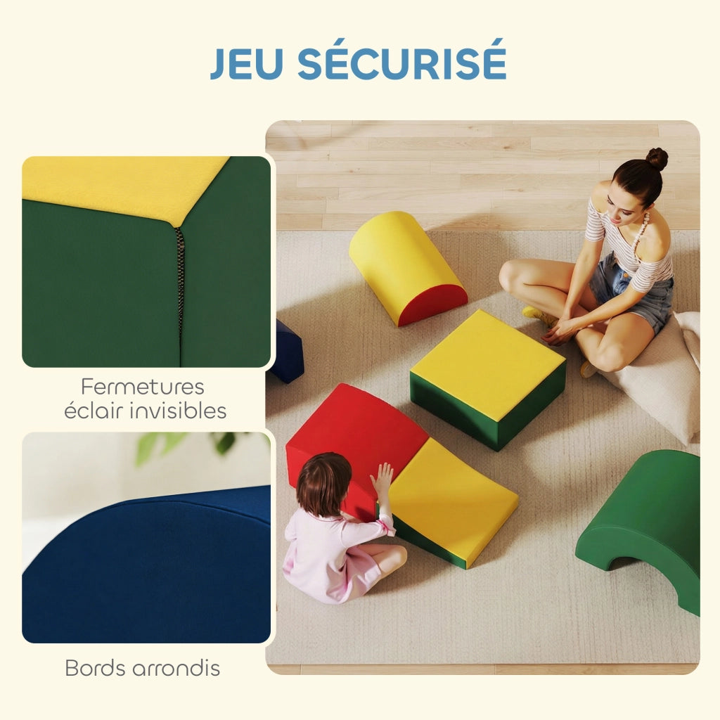 Set Moduli Motricit¨¤ Bambini 5 Pezzi ¨C Xylo ¨C Schiuma EVA Multicolore