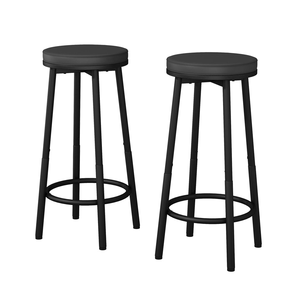 Vicco Set di 2 sgabelli da bar Nero 31.5 x 64 cm 2 parti