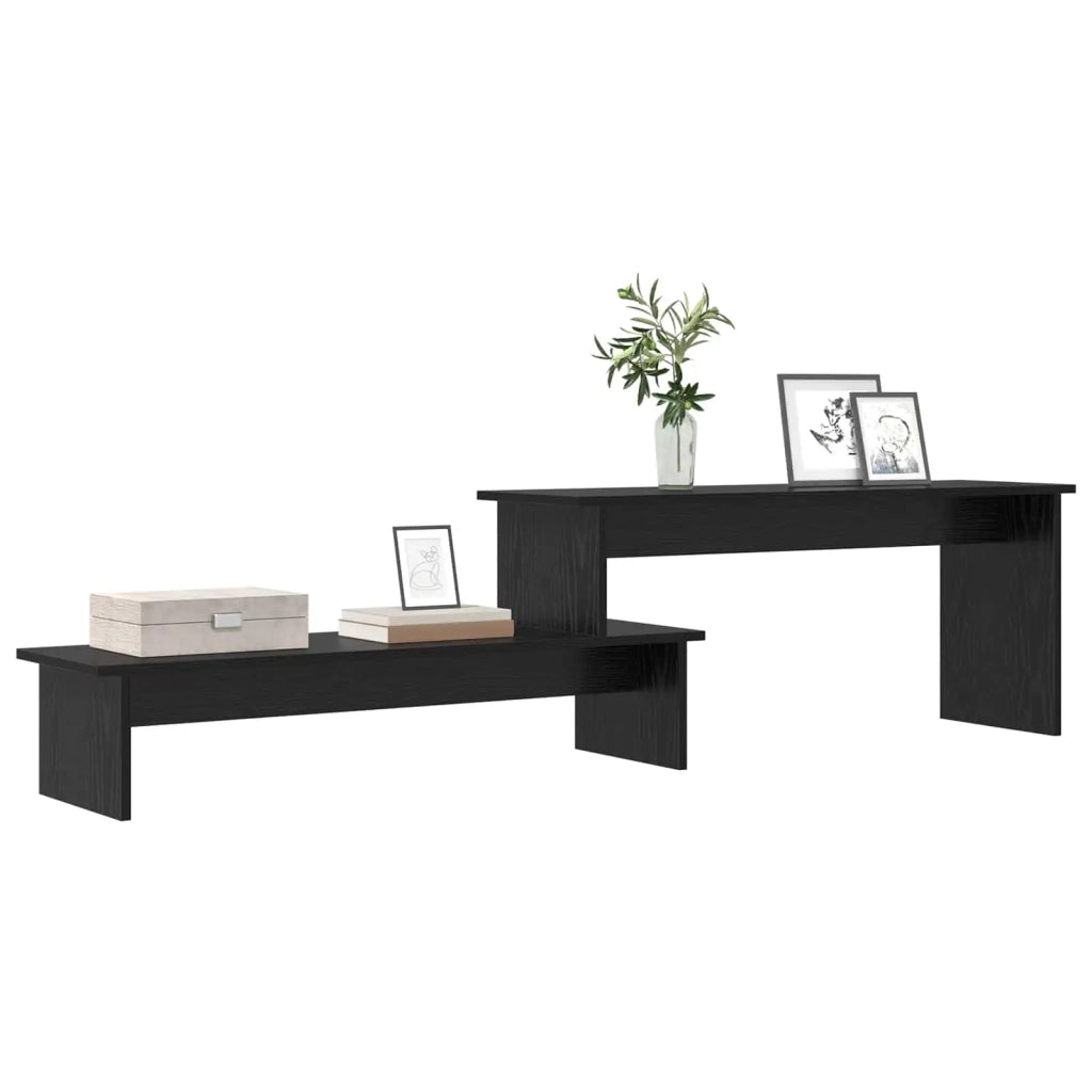 Set mobile TV | Armadietto TV | Mobile Porta TV Rovere Nero 180,5 x 30 x 43 cm Legno multistrato