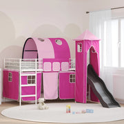 Struttura del letto loft per bambini Bianco e Rosa 90 x 200 cm 42020909