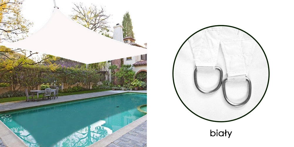 AIO FACTORY 4x3 m Vela Ombreggiante Impermeabile Bianca Ombra da Giardino