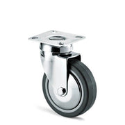 RUOTA MOBILE D 80 MM GOMMA GRIGIA 220C C/PIASTRA- 4,0 pz