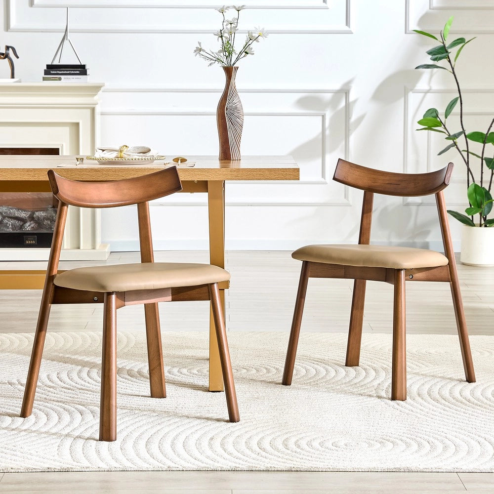 Set 2 Sedie da Pranzo Imbottite ¨C MINIMAL ¨C Legno, Schienale Ergonomico, Moderne