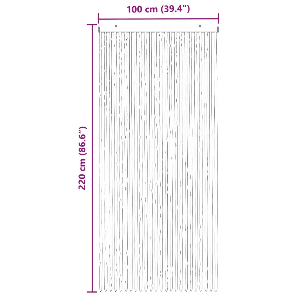 Tenda per insetti in chenille Grigio e Beige 100 x 220 cm 42034466