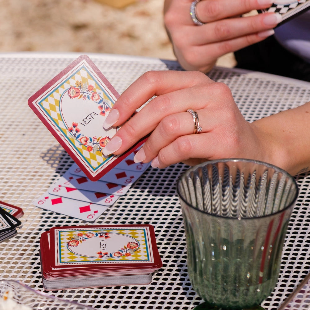 CARTE DA GIOCO PASSATEMPO 2 MAZZI MULTICOLOR BOTANICO