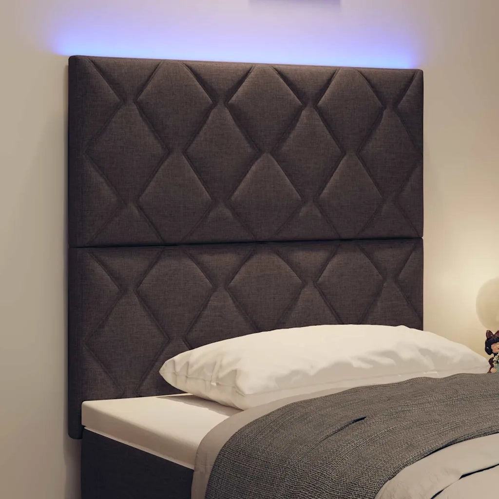 Testiera | Testata LED Marrone 100 cm Tessuto