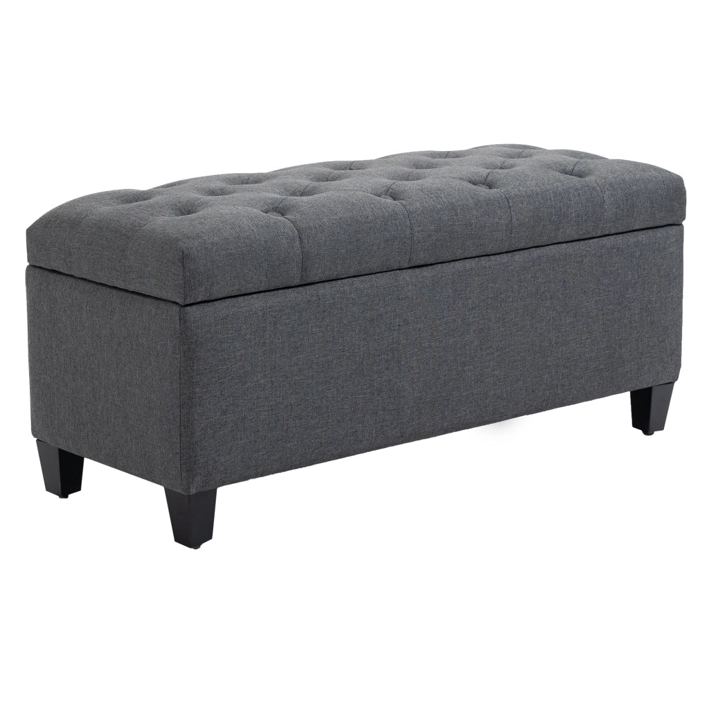 Pouf contenitore ¨C Minimal ¨C grigio scuro 100x40x44 cm