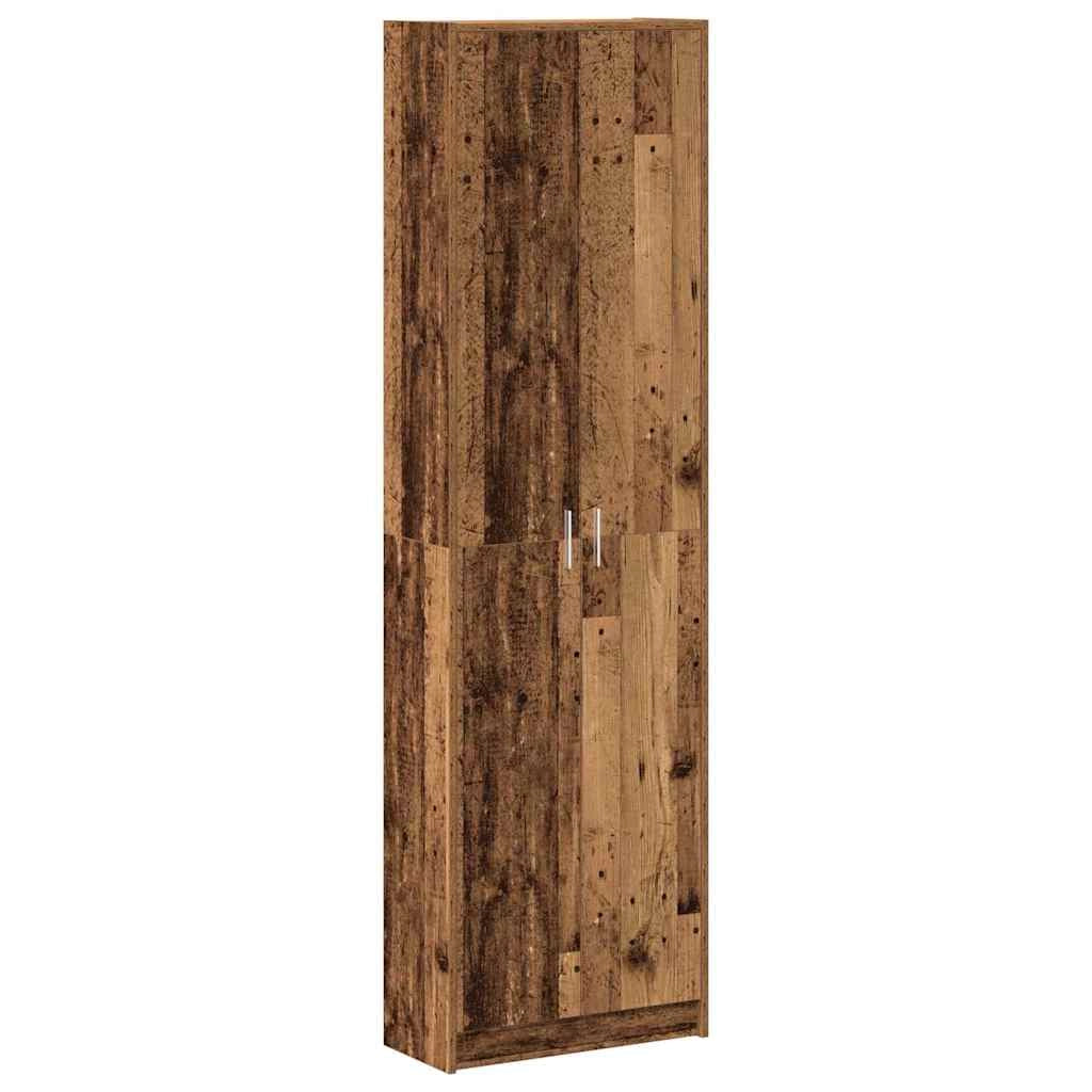 Armadio moderno in legno composito 55 x 25 x 189 cm ampio spazio contenitivo design elegante con finitura in legno anticato 02_0055921