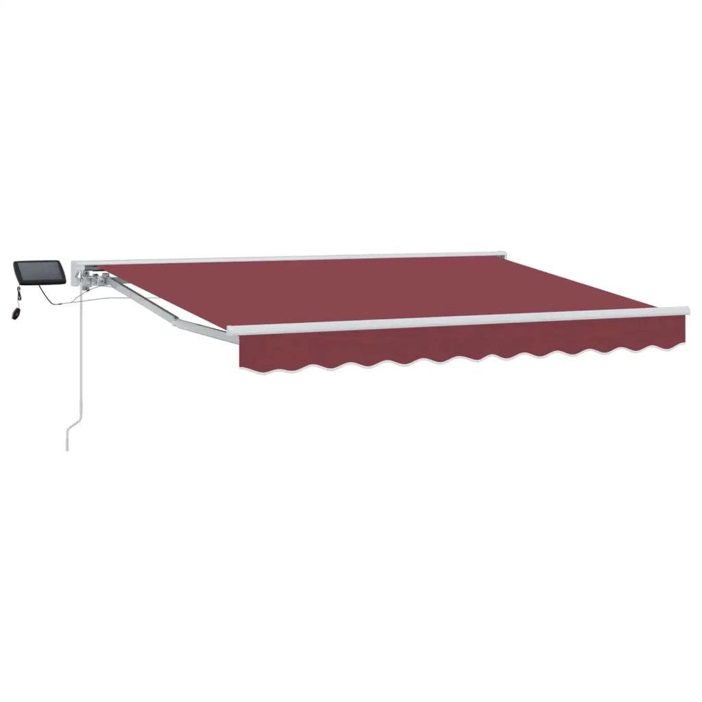 Cornice per Tenda Manuale con LED Borgogna e Bianco 3 x 2,5 m 3420577
