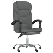 Poltrona | Sedia Relax da Ufficio Reclinabile Grigio Scuro in Tessuto