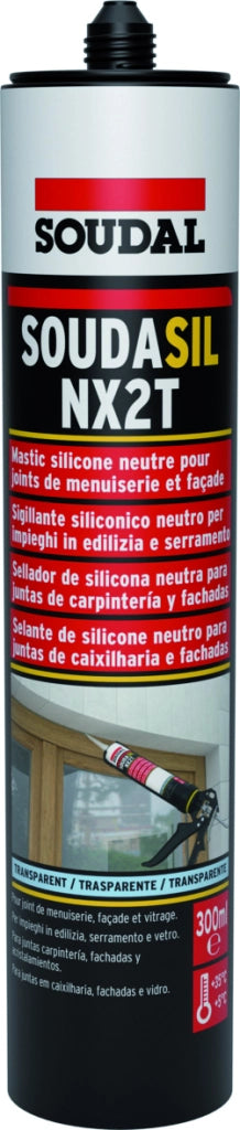 Soudal SILICONE NEUTRO PER EDILIZIA ''SOUDASIL NX2T'' ml. 300 - Trasparente 12.00 pz
