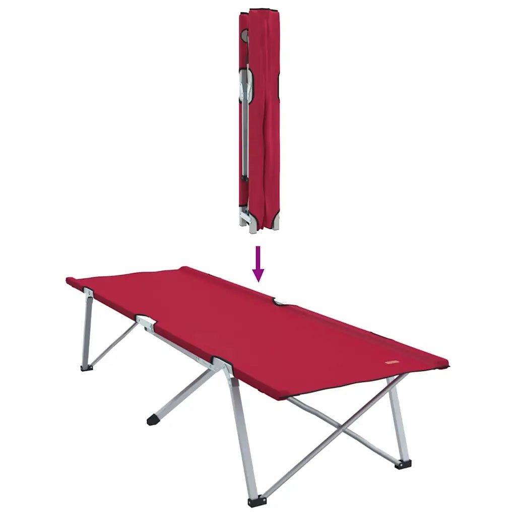 Letto da campeggio pieghevole 2 pcs Rosso 194 x 62,5 x 42,5 cm 42003124
