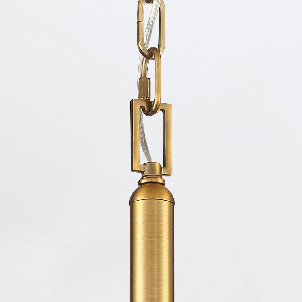 Lampada a sospensione Nottingham ottone ambra Ø36 E27