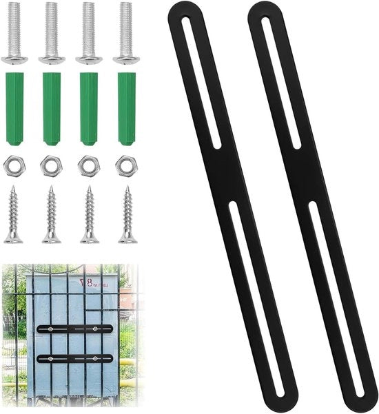 Imbottigliatura per Cassetta delle Lettere 280 x 24mm - Connettori Adattabili per Porta - Riparazione di Mobili (2 Pezzi)
