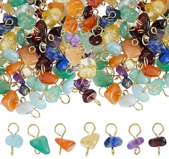 Pietre d'occhio per gioielli DIY, 84 pezzi, 7 colori