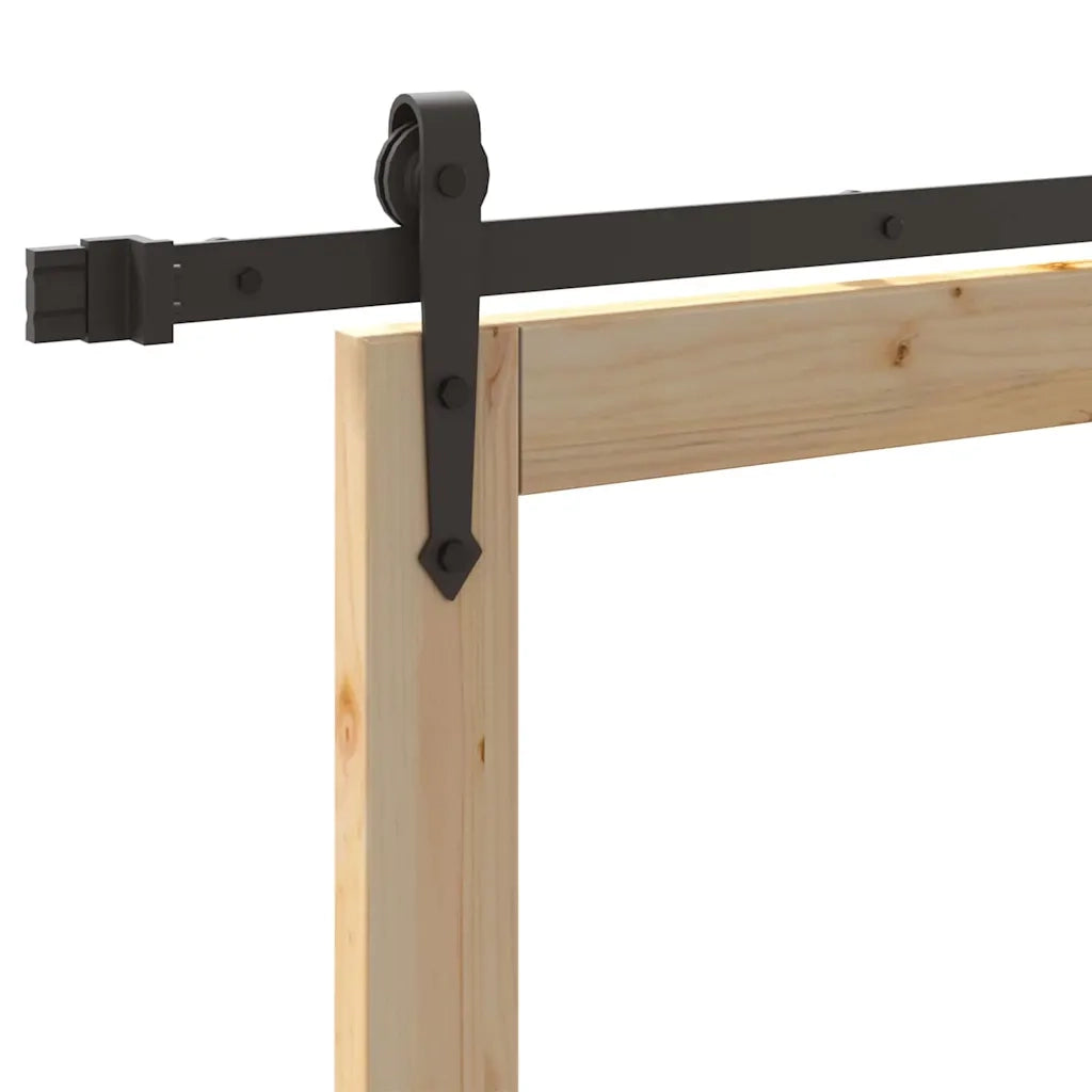 Porta scorrevole Naturale e Nero 93 x 211 cm 3332401