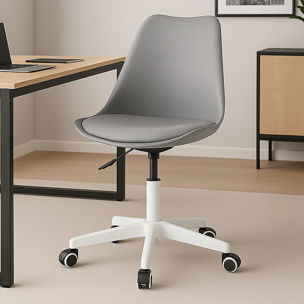 Sedia da Ufficio Full Grigio Poltrona da Studio e Casa Ergonomica con Ruote
