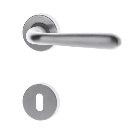 GM05-Z - MANIGLIA PER PORTE DA 8 MM CROMOSATINATO