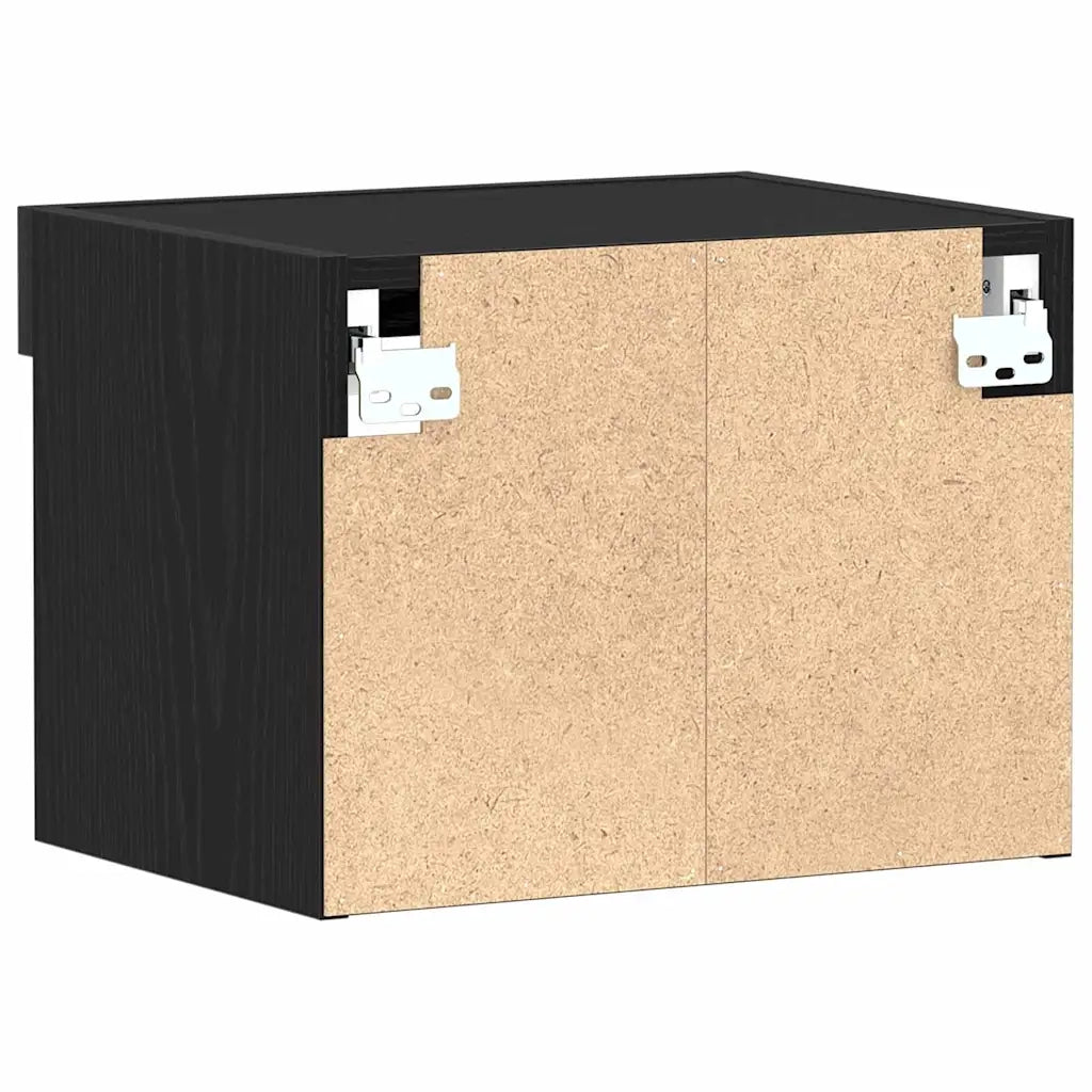 Set mobile TV con led 2 pcs Rovere Nero 40 x 30 x 30 cm 863103