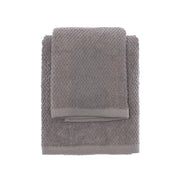 Set asciugamani bagno grigio per viso e ospite in cotone puro Spring