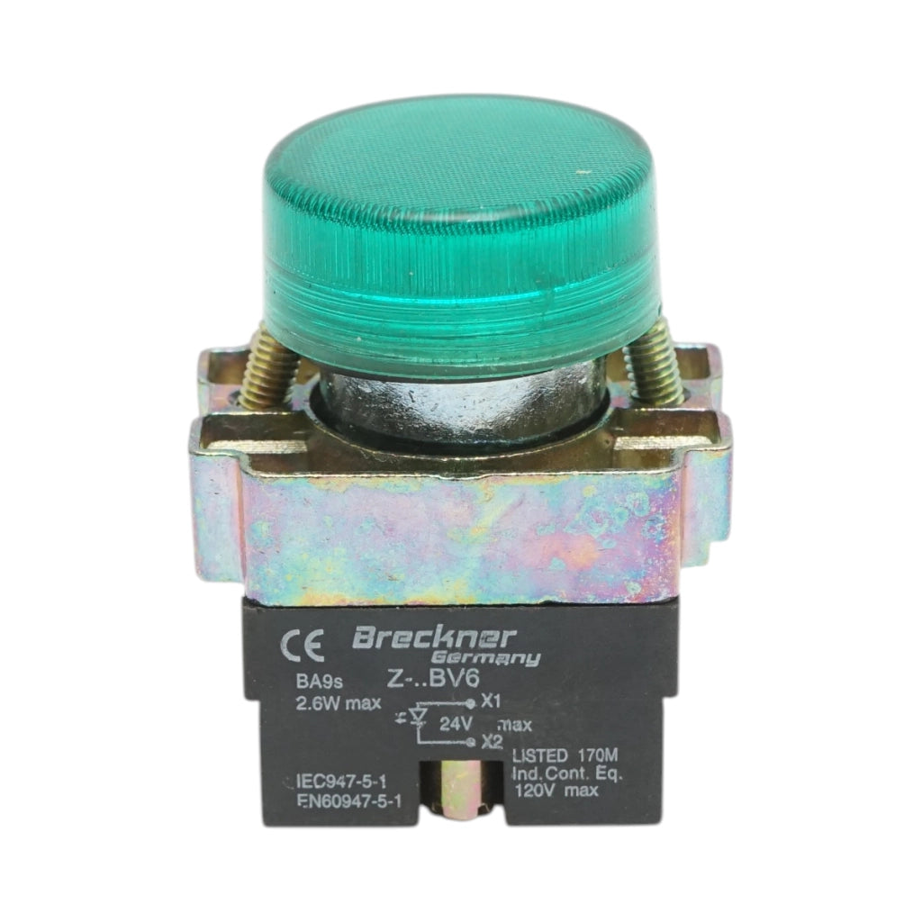 Pulsante indicatore LED verde 24V LAY5 Breckner Germany