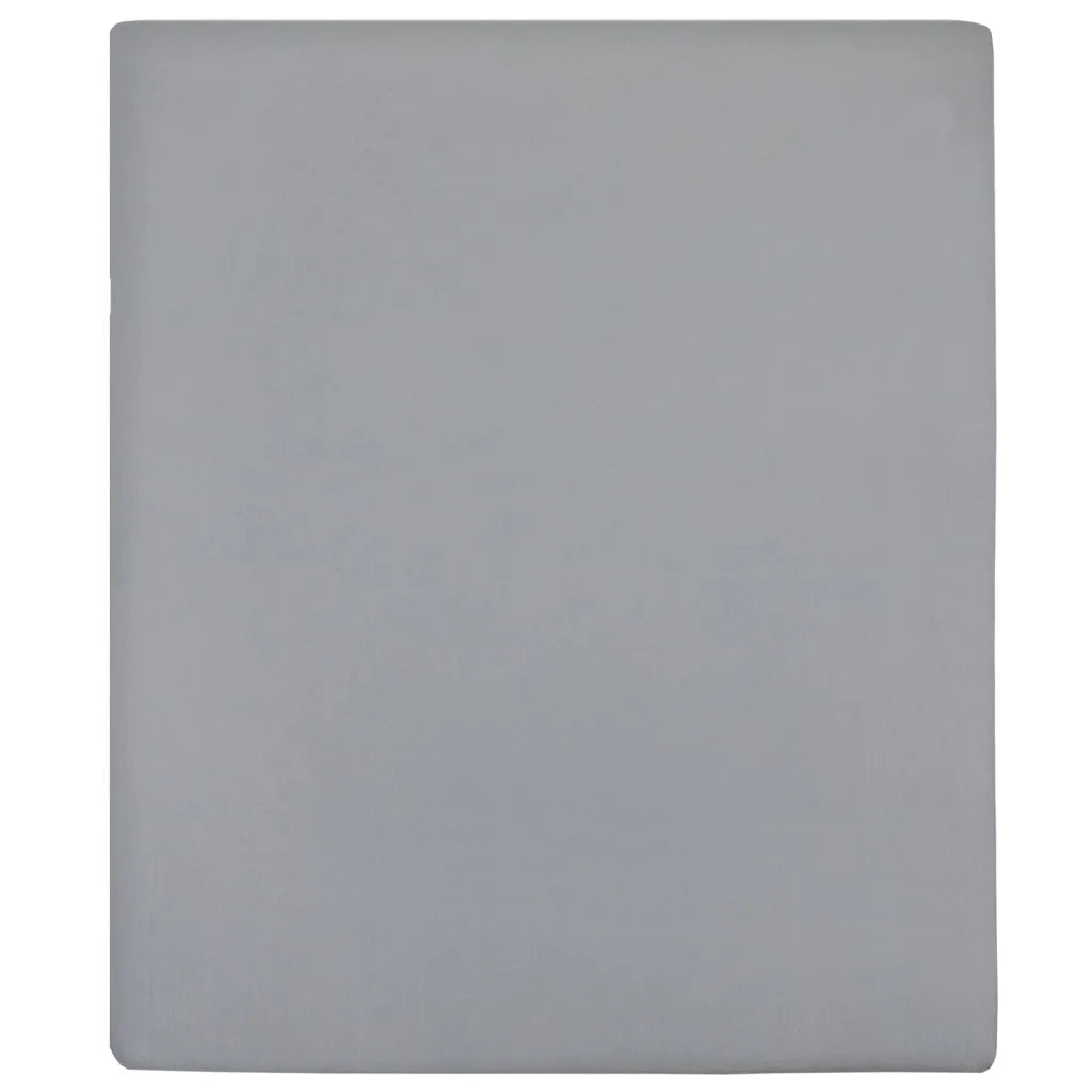 Lenzuola con Angoli Jersey 2pz Grigio 180x200 cm Cotone 136209