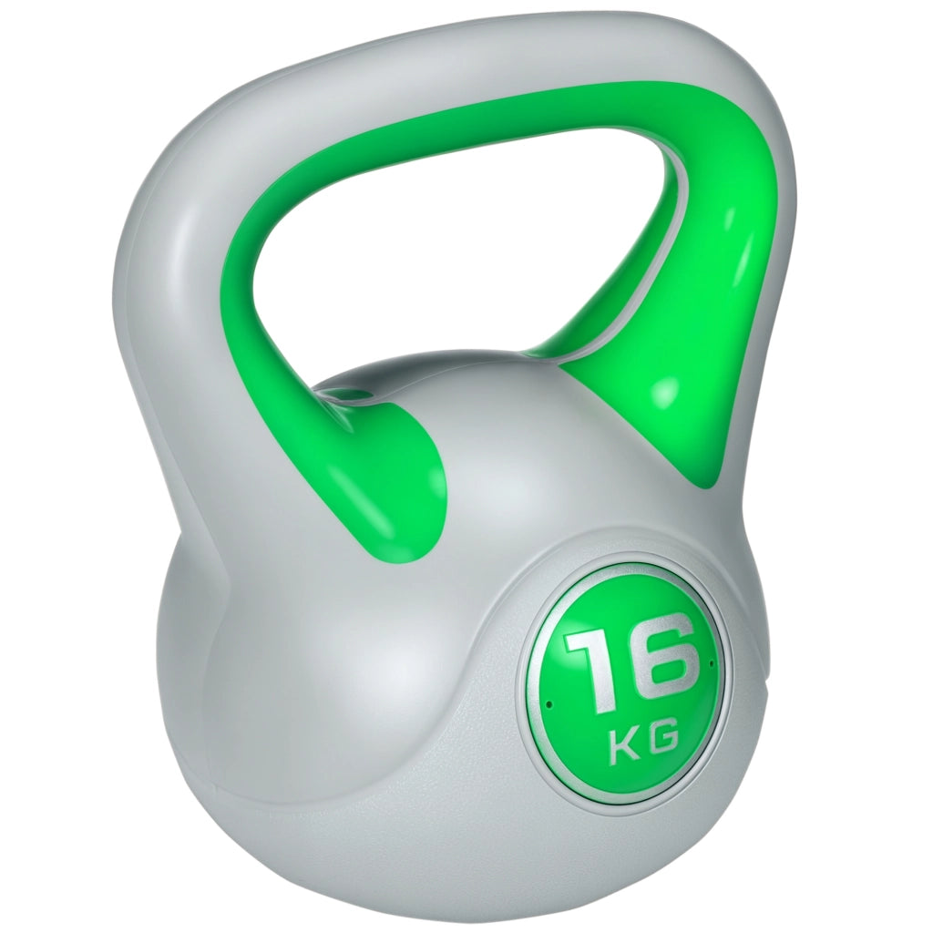 Kettlebell 16 kg ¨C Minimal ¨C Verde Grigio 27x17x31 cm