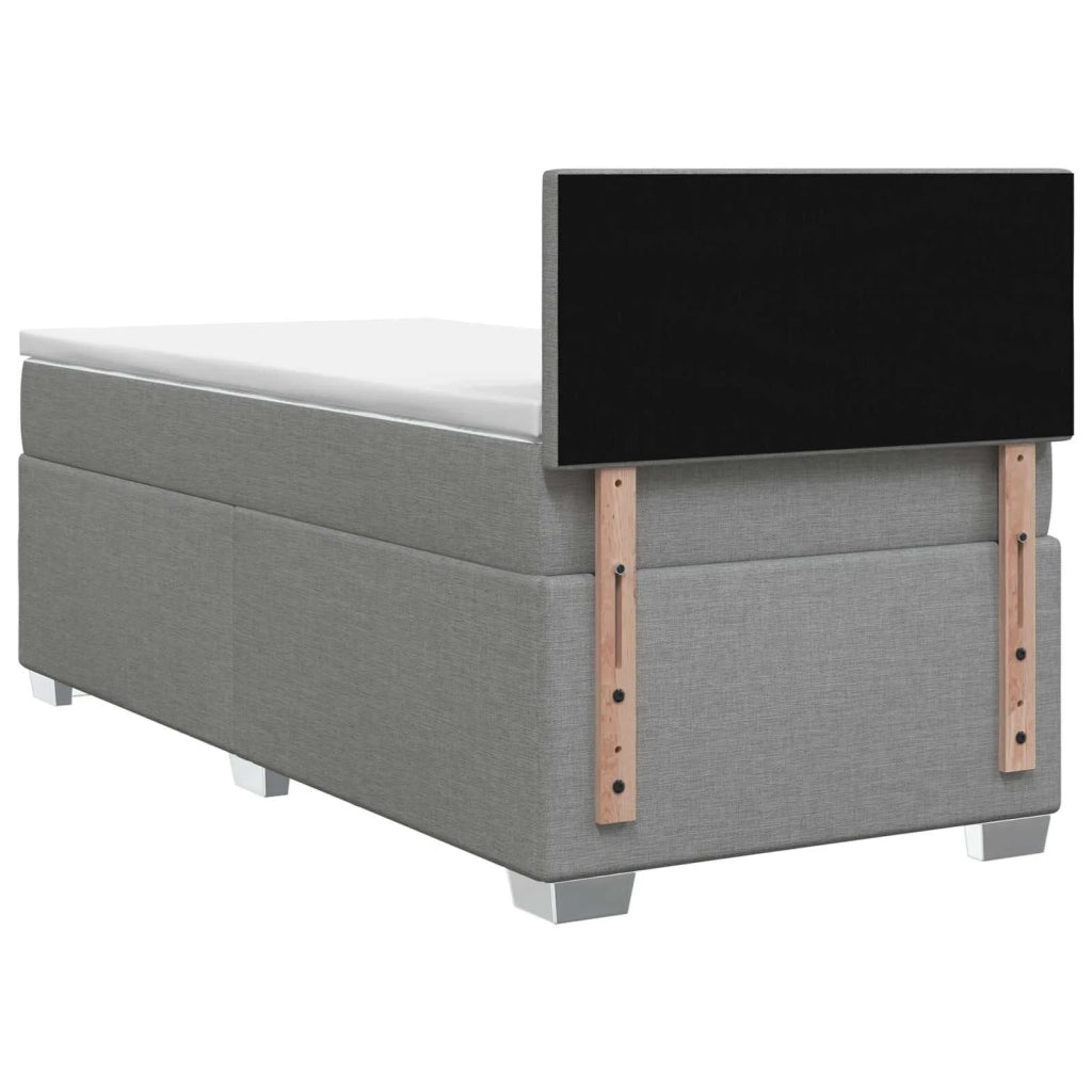 Letto con Box Spring, Materasso e LED Grigio Chiaro 90 x 200 cm 3451854