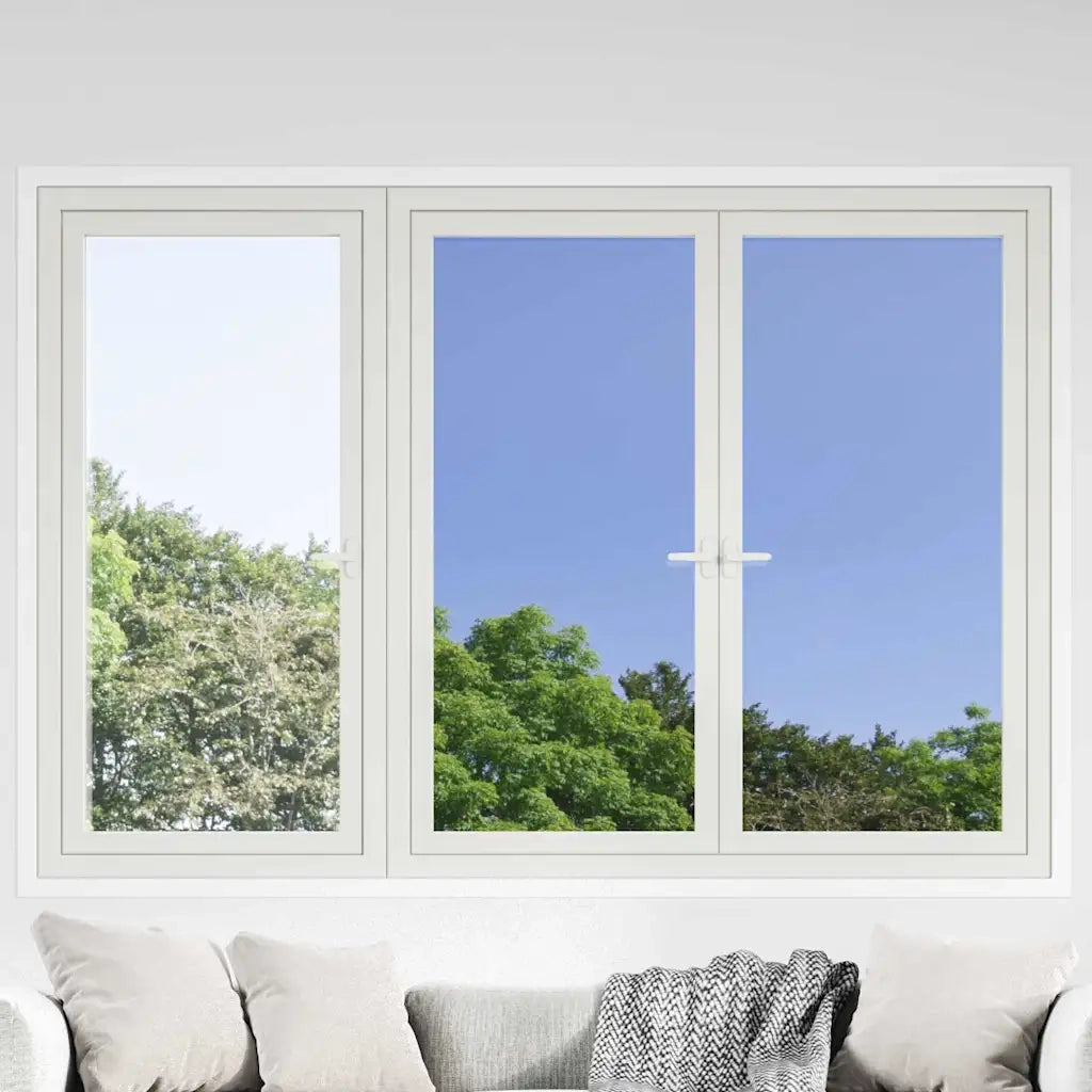 Pellicola per Finestra Solare Riflettente Statica Argento PVC 3394731