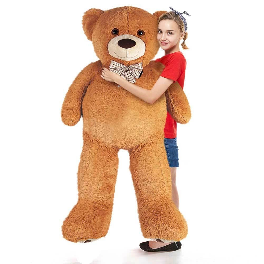 Peluche Orso Gigante XXL Alto 150cm Pupazzo Bambini Orsacchiotto Morbido Marrone