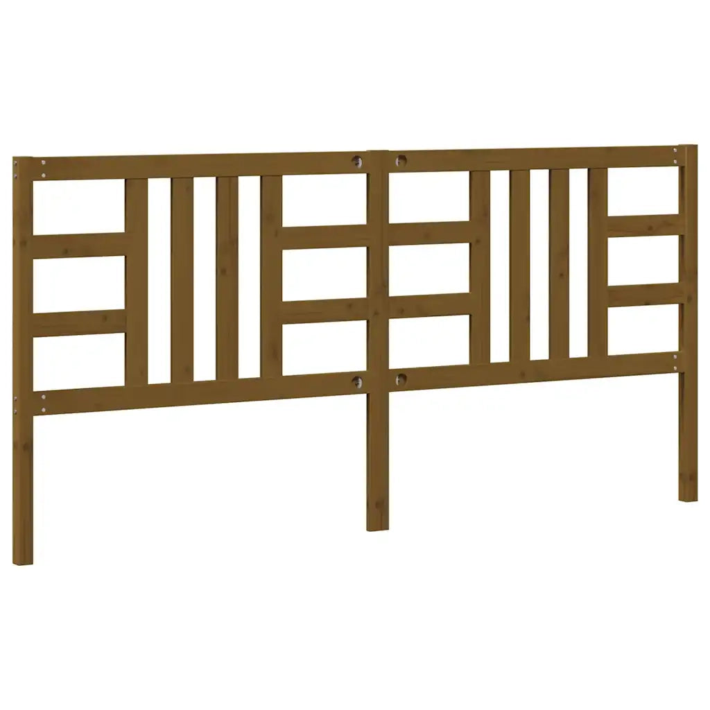 Testiera per Letto Miele 206x4x100 cm in Legno Massello di Pino