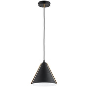 Lampada a sospensione moderna nero-oro cono E27 15W