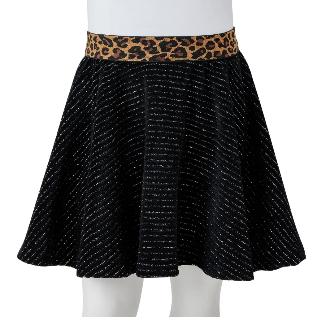 Gonna da Bambina con Vita Leopardata Nera 116 CFW3653417