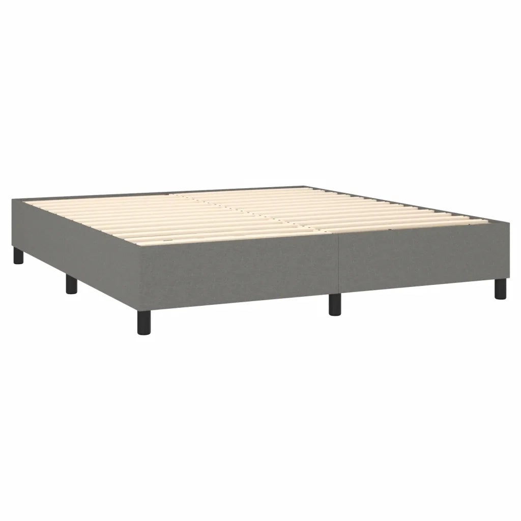Struttura Letto a Rete a Molle Grigio Scuro 180x200 cm Tessuto 3120879