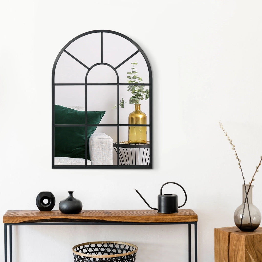 Specchio da Parete ¨C Minimal ¨C Nero, Metallo, 70x50 cm