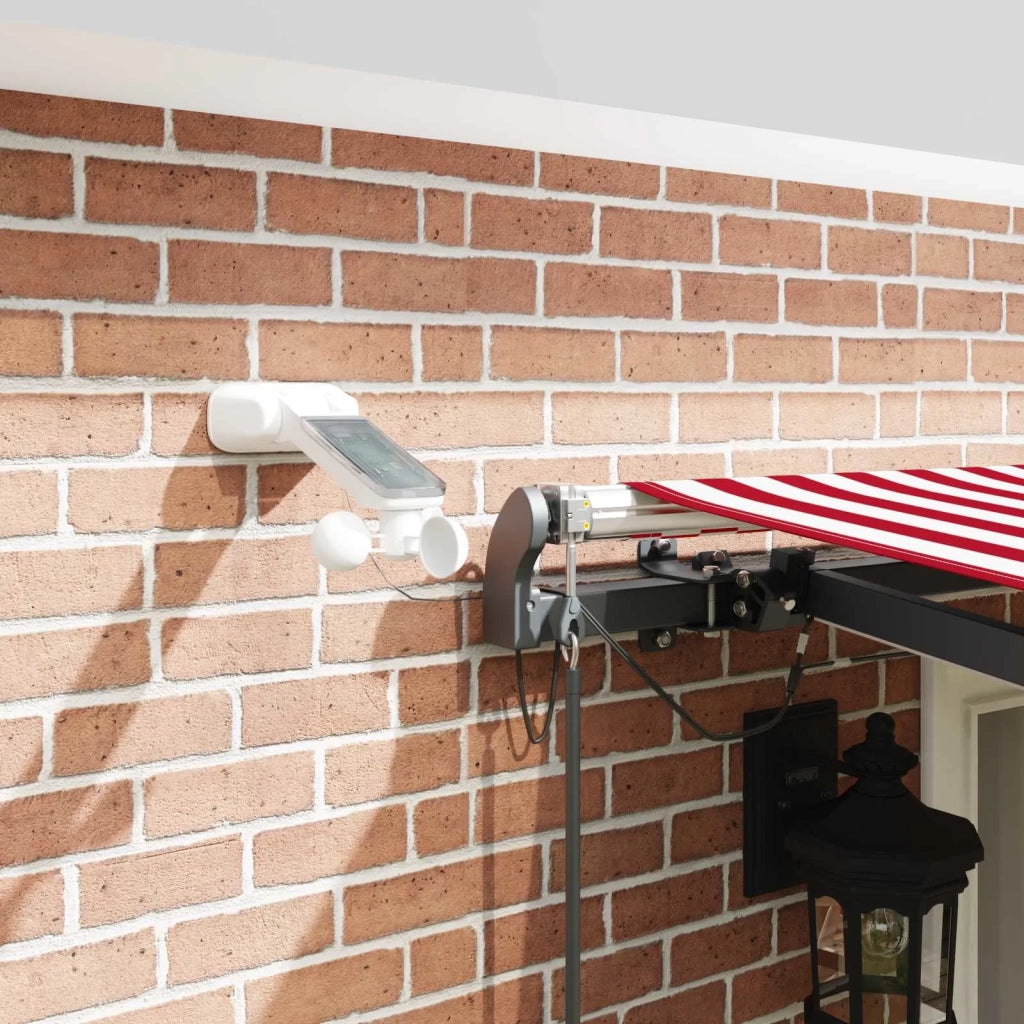 Tessuto per Tenda con Rosso e Bianco 500 × 300 cm Poliestere 3331268