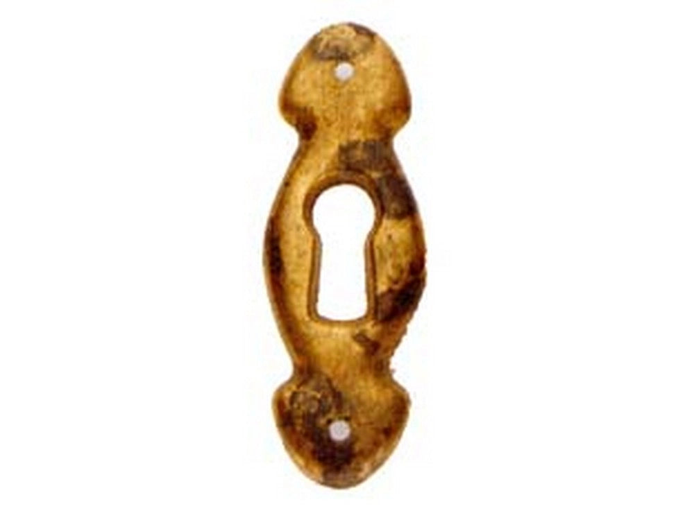 5pz bocchette per mobili sagomate mod.30623 in ottone anticato - mm.17x52h. cod:ferx.fer107716