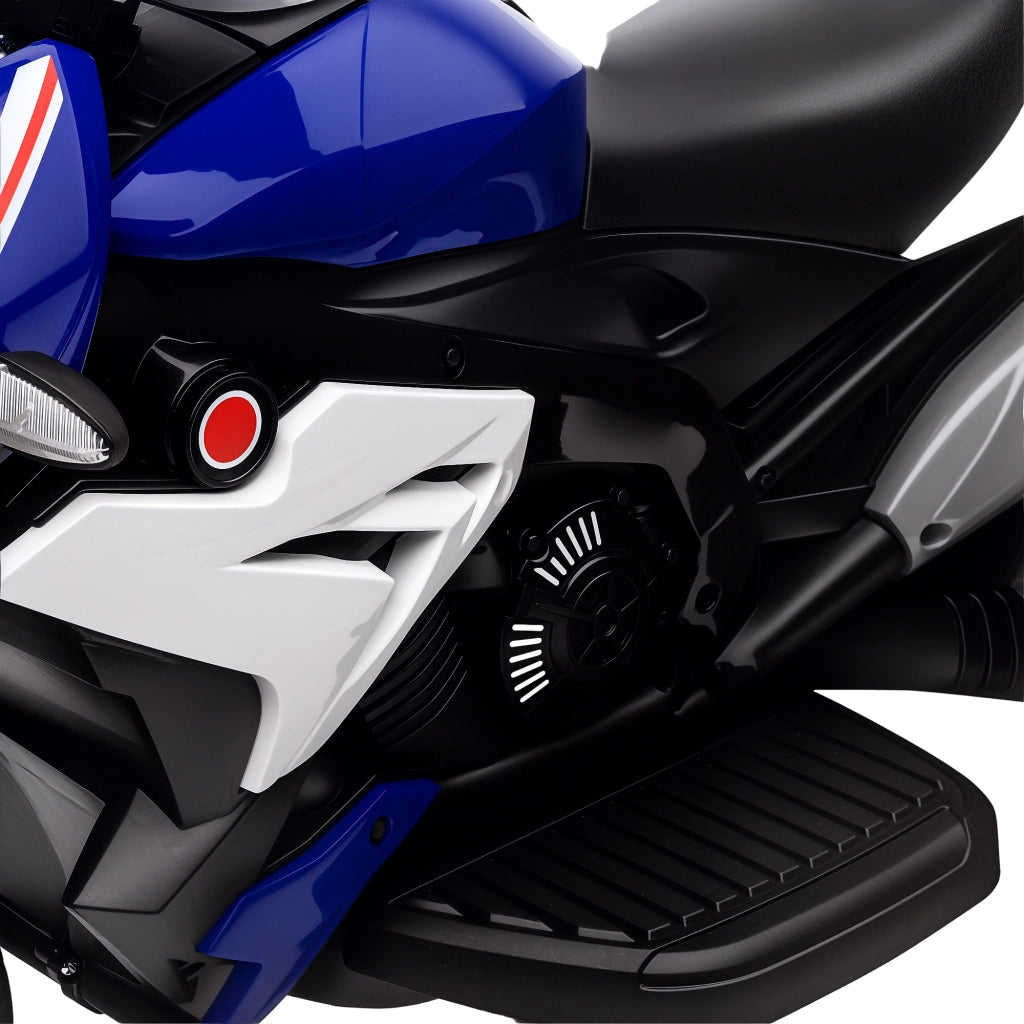 Moto elettrica bambini 3 ruote 6V ¨C Xylo ¨C blu con luci e suoni, 86x42x52cm
