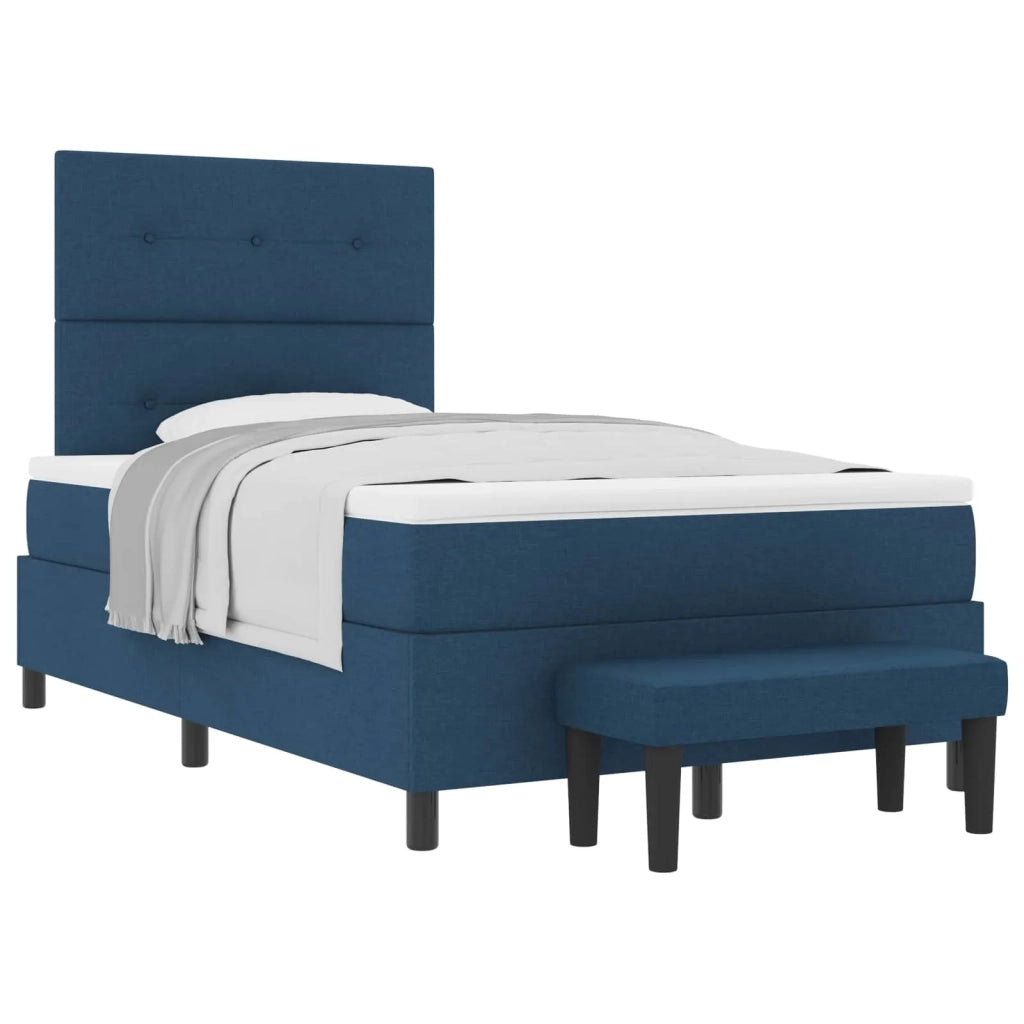 Letto a molle con materasso Blu 120 x 200 cm Tessuto 3344064