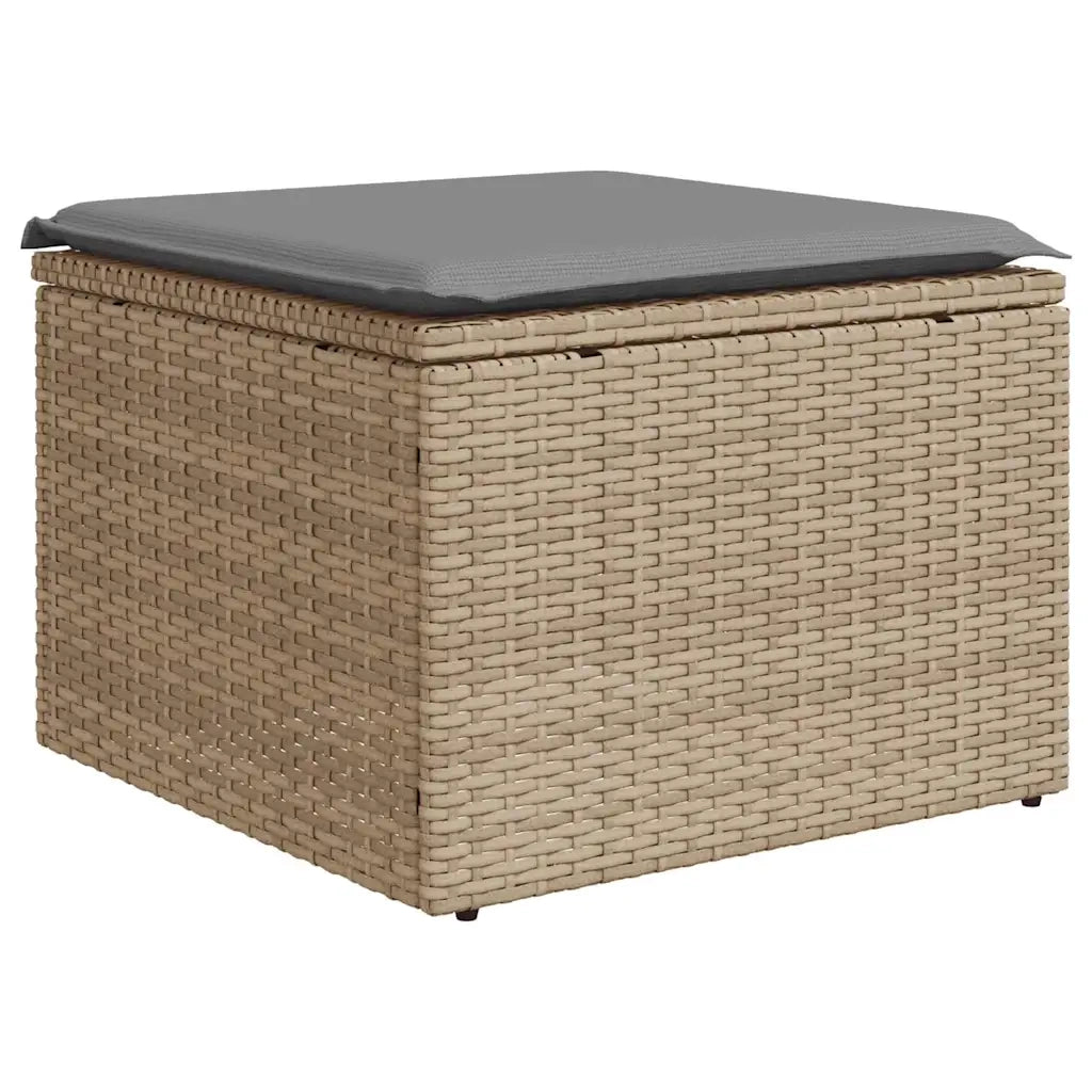 Set Divani da Giardino 7 pz con Cuscini Beige in Polyrattan 3269309