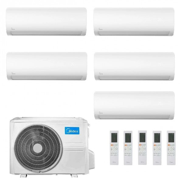 Condizionatore Midea Penta Split Inverter serie XTREME PRO GREEN 9000+9000+12000+12000+12000 Btu con M5OE-42 R-32 Wi-Fi integrato