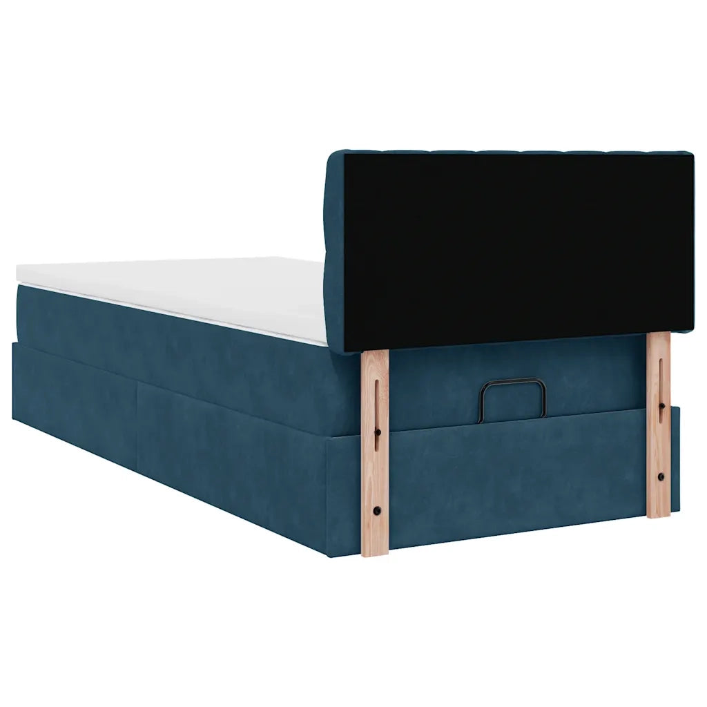 Struttura Letto Pouf con Materasso 80x200 cm Velluto 3311811
