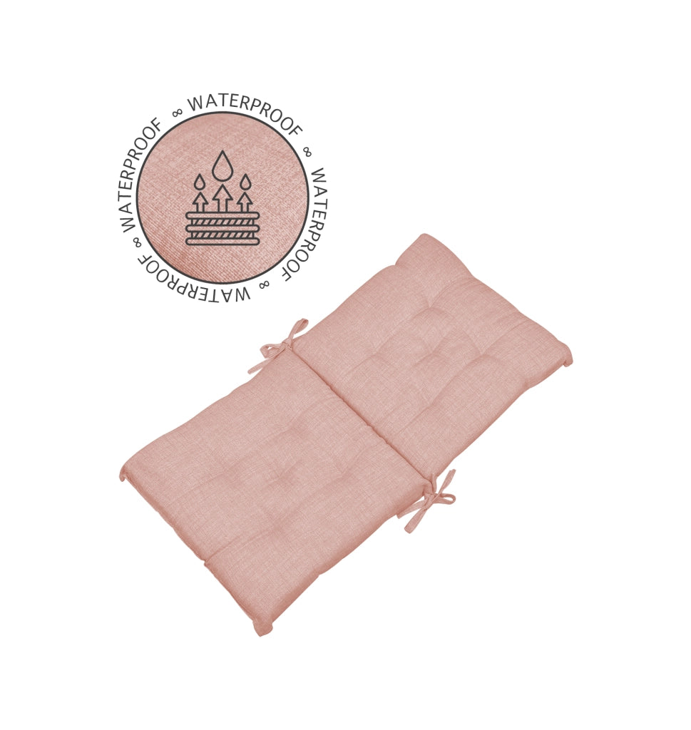 Set Cuscini Sedia Con Schienale Imbottiti Con Laccetti Banda Elastica 40 x 80 Cm Cipria - 6 Pezzi