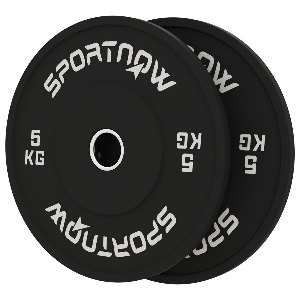 Dischi Pesi 5kg Gomma ¨C zephmum ¨C Nero Foro 2''