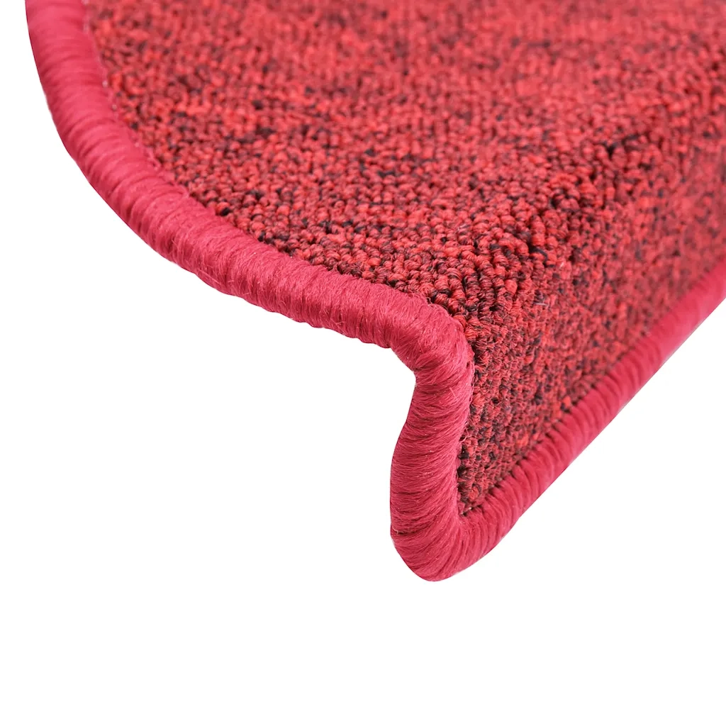 Tappetini per scale 30 pz | Gradini per Scale 56x17x3 cm Rossi semicircolari