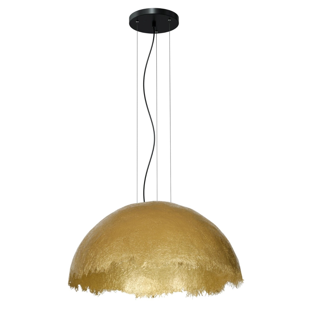 Lampada a sospensione semisferica oro E27 Compo Luminex